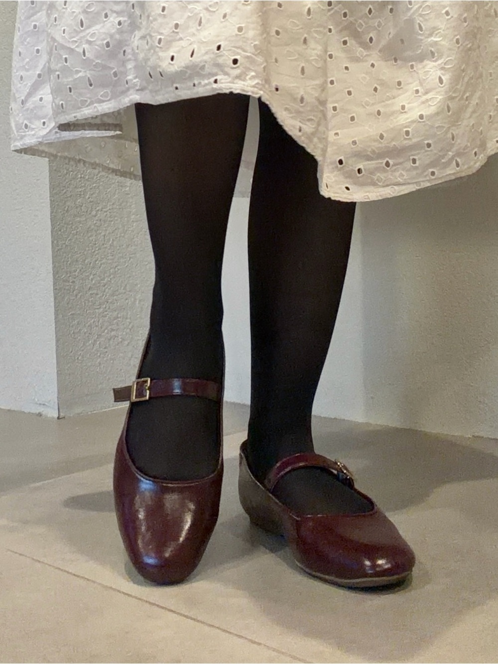 Dr. Scholl’s Wexley Wide Fit Mary Jane Flats in Burgundy